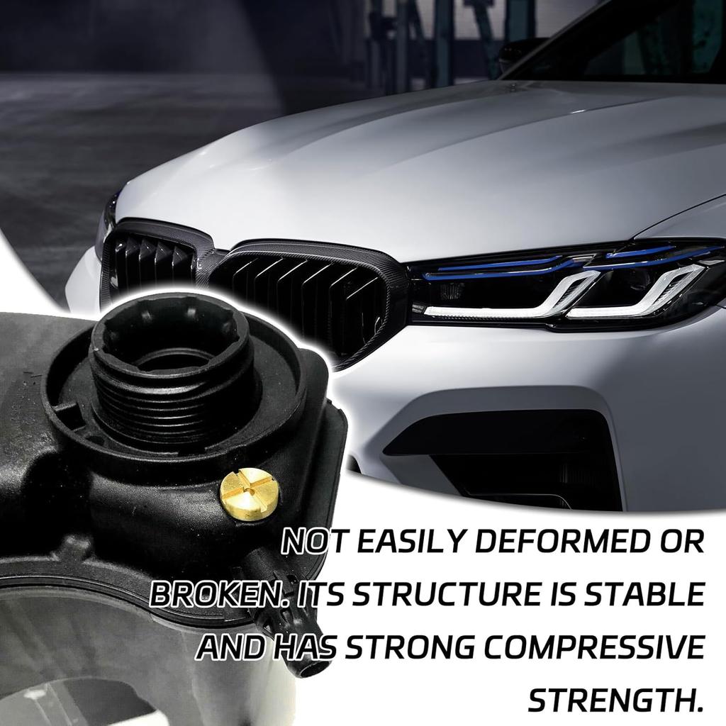 Radiator Coolant Expansion Tank Bleeder Screw with Rubber O-Ring, Coolant Air Bleeder Screw Replacement OEM 17111712788 Brass Radiator Drain Plug