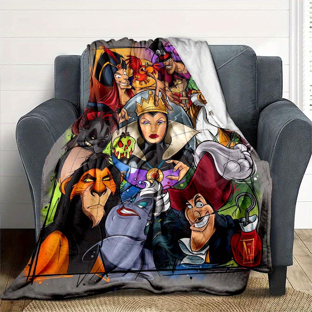 1pc, Disney Villains Collection Blanket Soft Throw for Outdoor, Gift Idea, Living Room, Travel, Camping