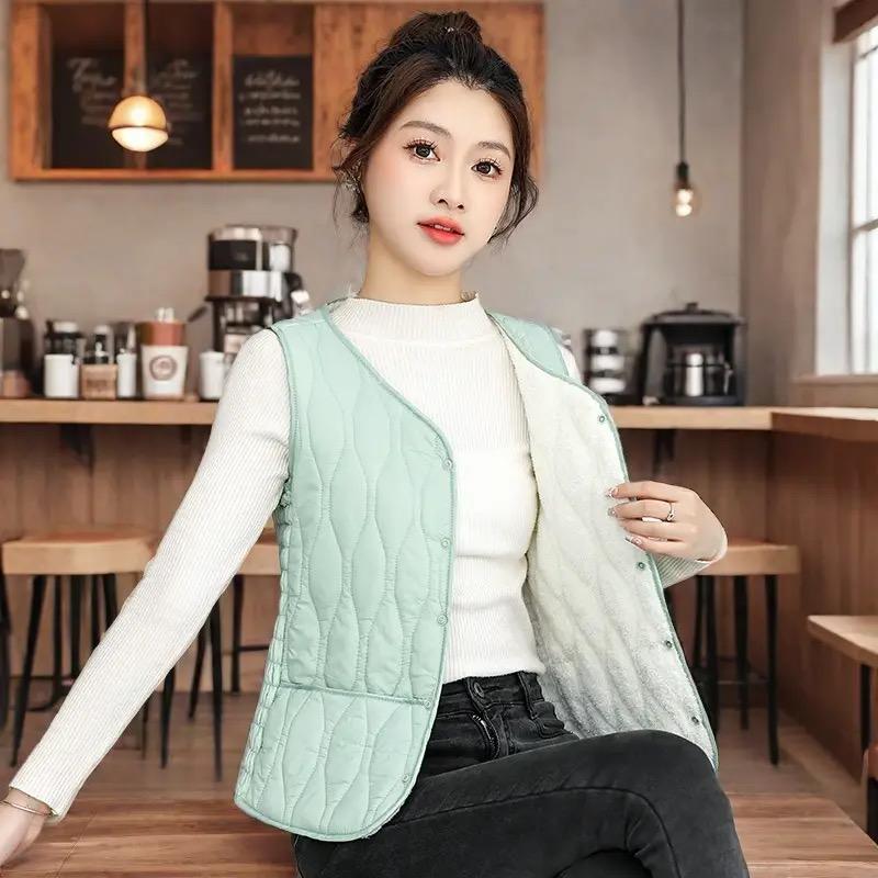 Women Waistcoat Women Vest Coat Women's Fall Winter Sleeveless Vest Coat with Pockets Soft Thick Padded for Warmth