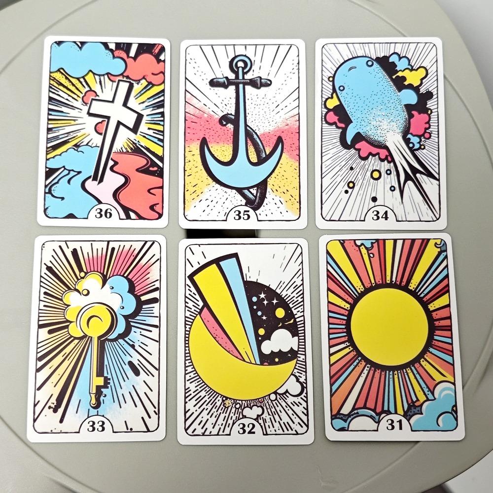 9*6cm Pop Art Lenormand Deck 36 Pcs Cards