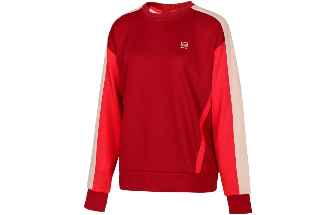 Under Armour Sweatshirts Women s Island Red Crew Neck Moderate Regular 1346527-651 S