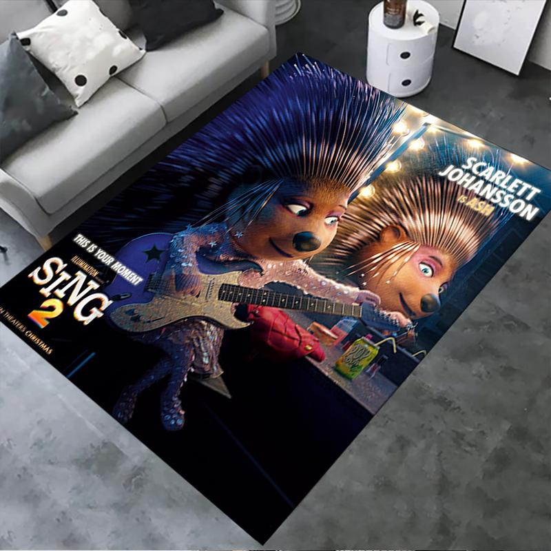 

2025 New Sing Movie Carpet Rug for Living Room Bedroom Home Sofa Decoration,Kids play Non-slip Floor Mat162 40x60cm( 15x23in )