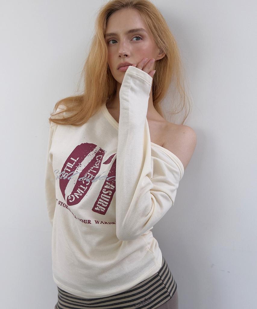 ASURA Collecting 01 One Shoulder T (Ivory)