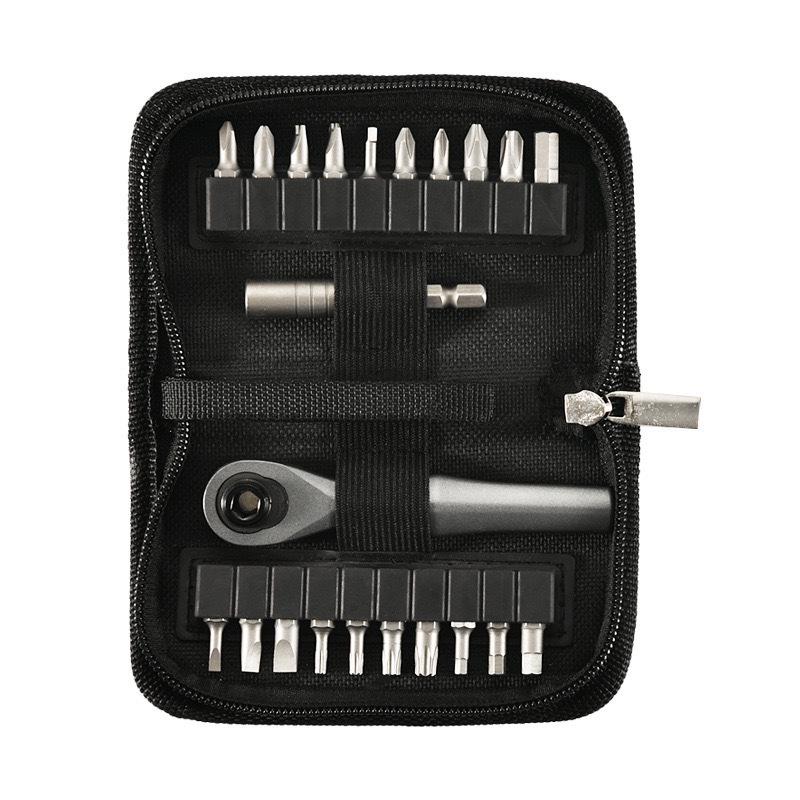 22-Piece Multifunctional Ratchet Screwdriver Set with Phillips and Flathead Bits