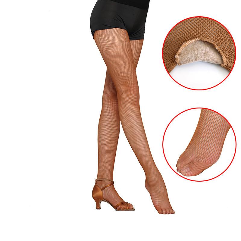 2Pair/Lot Professional Latin Dance Stocking Fishnet Bodystocking Latin Dance Hard Yarn Caramel Nylon Tight Sexy Pantyhose