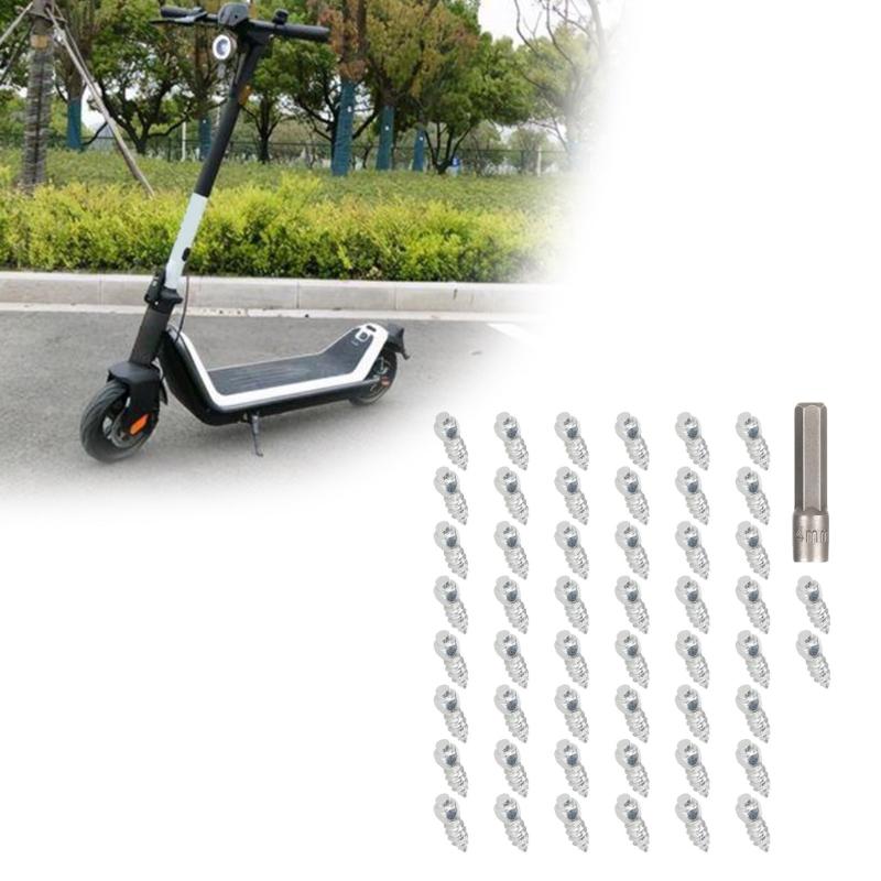 Antislip Tire Screws, 50Pcs Snow Chain Tire Studs Motorcycle Spikes Snow Chain Tire Studs Screw Snow Chain Tire Spikes