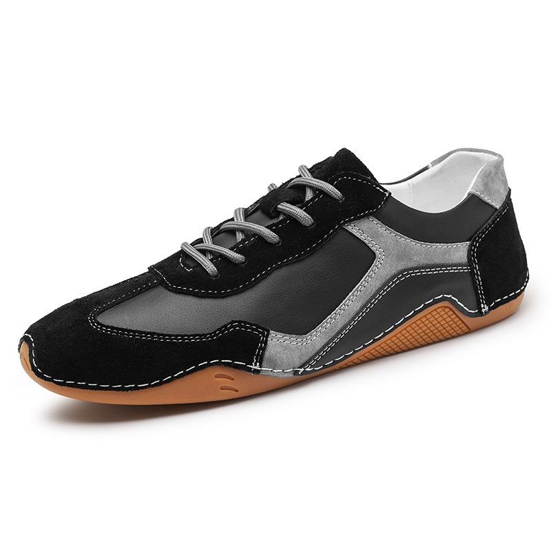 Tail high-end leather shoes men's sports running shoes spring and autumn new