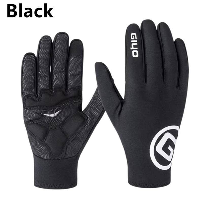 

GIYO Winter Gloves Riding Long Finger Autumn For Road MTB Bike Touch Screen Thickened Riding Motorcycle Electric Vehicle Gloves S чёрный