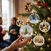 Mini Interior Scene Snow Scene Clear Xmas Ball Light-Up Tree Hanging Bauble  Christmas Tree Decor