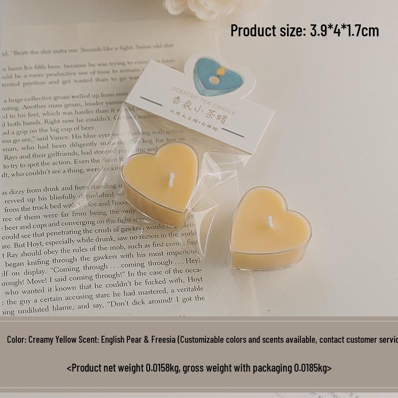 Colorful Heart-Shaped Scented Tealight Candles for Aromatherapy and Celebrations