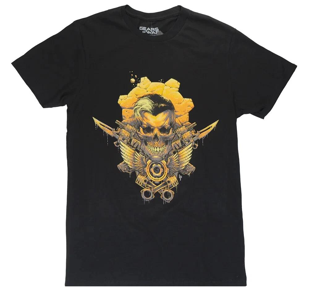 Gears of War Tactics Skull Tee by Luke Preece – Black Gamer Shirt XL