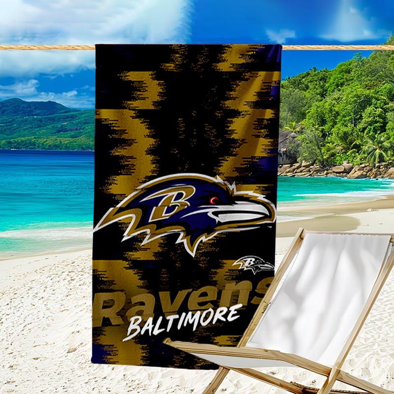 Baltimore Logo Art Quick-Dry Microfiber Beach Towel Super Soft & Absorbent for Bath, Beach, Travel Bath Time Accessory, Fan gifts