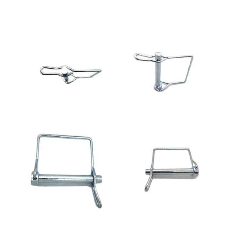 Trailer Retaining Pin Set with Spring Clip Lock and Wire Lanyards, 3 Piece Metal Hardware for Travel Towing Use