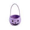 Handwoven Cotton Rope Basket with Handle Halloween Pumpkin Design Storage Organizer Container for Home Office Use Durable and Lightweight