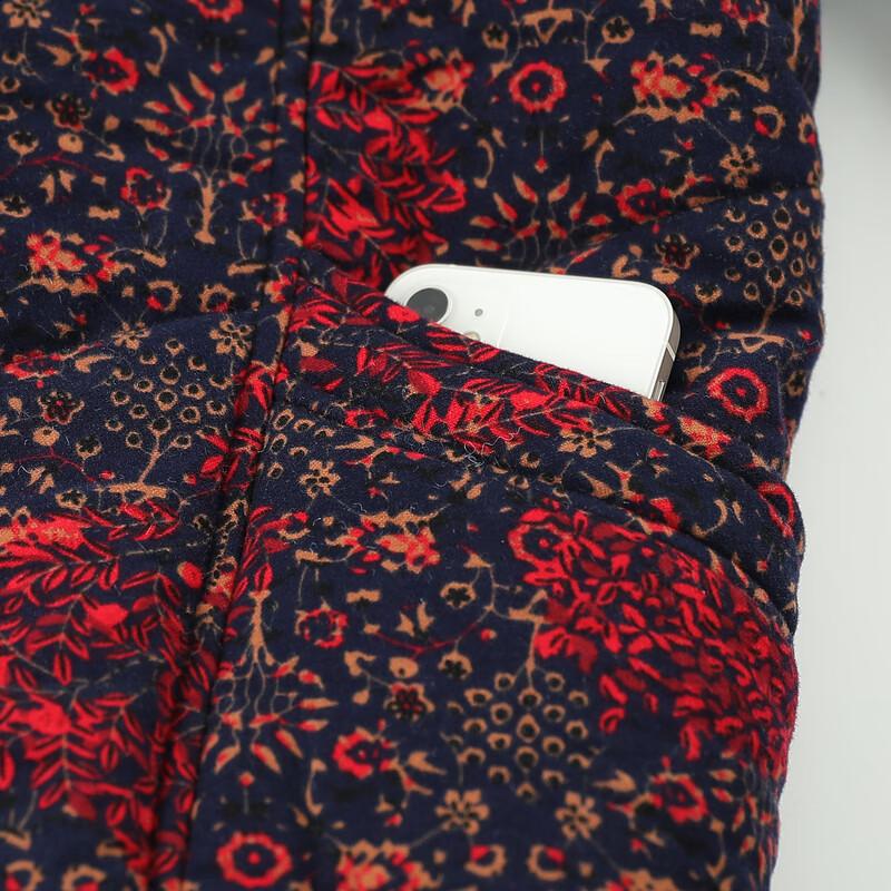 Yalu Women's Plush Lined Winter Cotton Jacket for Elderly