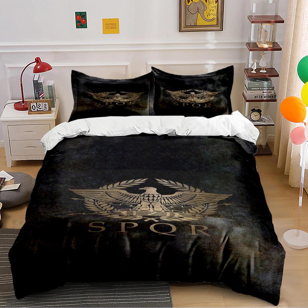 Roman Eagle SPQR Bedding Set Bedding set (1 duvet cover, 2 pillowcases, duvet not included)
