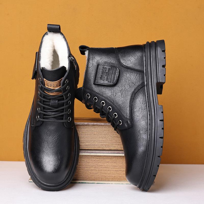 2024 Herbst/Winter Herren Big Head Baumwolle Schneestiefel mit Samtfutter - Warme Martin Arbeitsstiefel