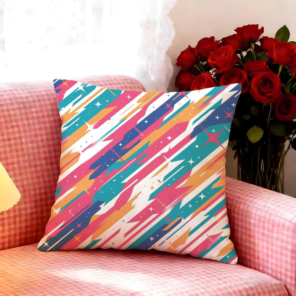 Elegant Classic Striped Cushion Cover Premium Soft Pillowcase SkinFriendly Breathable MultiPurpose for Home Office Travel