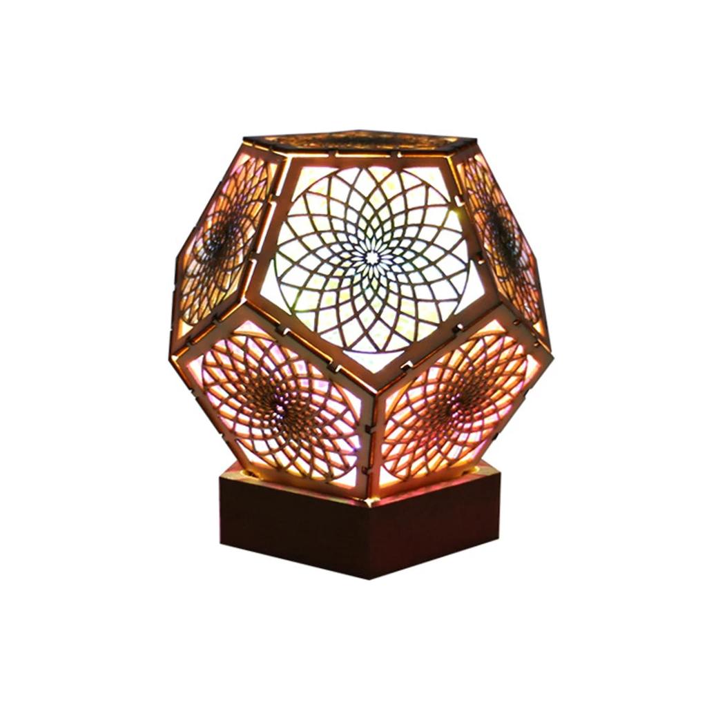 Polar Star Floor Lamp 3D Projection Floor Light with Hollow Design Bohemian Style LED Floor Night Lamp USB Powered for Living