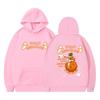 Unisex Hooded Sweatshirt With Astronaut Print Loose Fit Casual Sportswear Men Women Teens