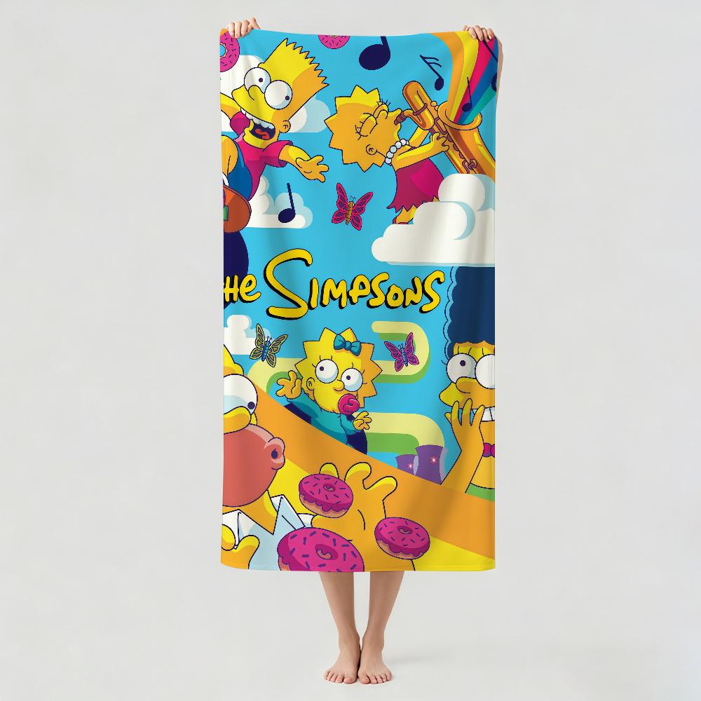 Cartoon cute THE S-SIMPSONS Towel Drying Bath Towel Applicable To Light Swimming Camping Yoga Beach Out
