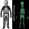 Kids Halloween Skeleton Costume For Boys And Girls Glow In The Dark Skeleton Jumpsuit Stage Performance Bodysuit Costumes