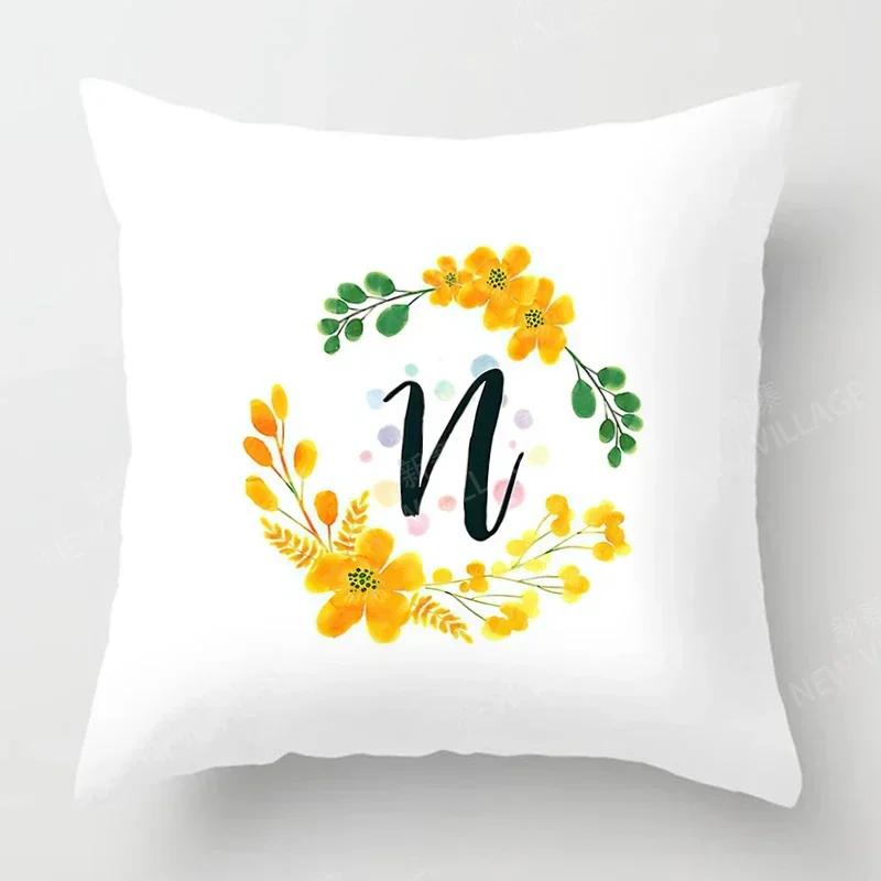 Nordic Fall Home Decor Autumn Throw Pillow Case Sofa Cushion Cover Modern  Letter