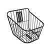 Rear Bicycle Storage Basket Metal without Lid Strengthened Frame Black Sturdy Universal Accessory
