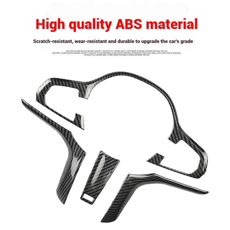 ABS Carbon Fiber Car Steering Wheel Button Cover Trim Stickers For BMW 3 5 Series G20 G30 X3 X4 G01 G02 2018-2020Car Accessories
