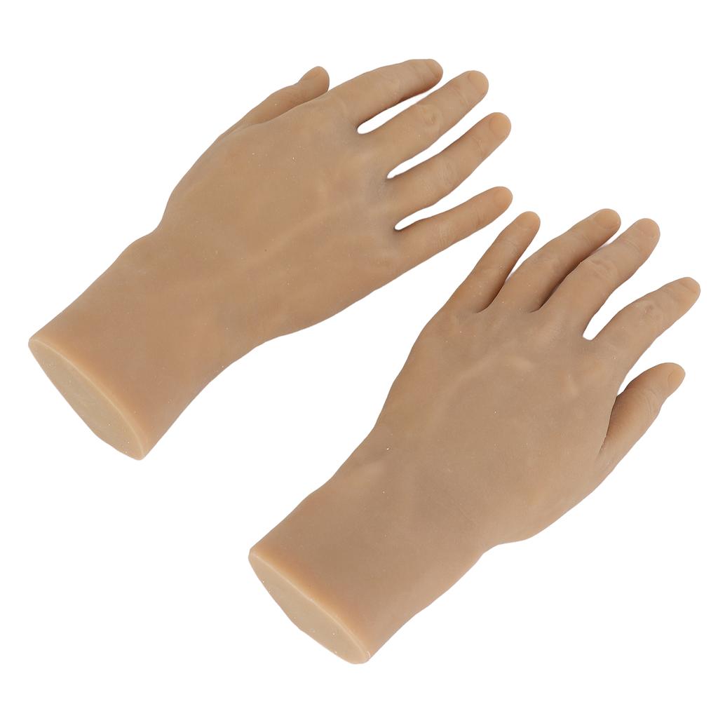 1 Pair Tattoo Practice Hand Reusable Versatile Fake Skin Hand Model for Beginners for Tattoo Training Education