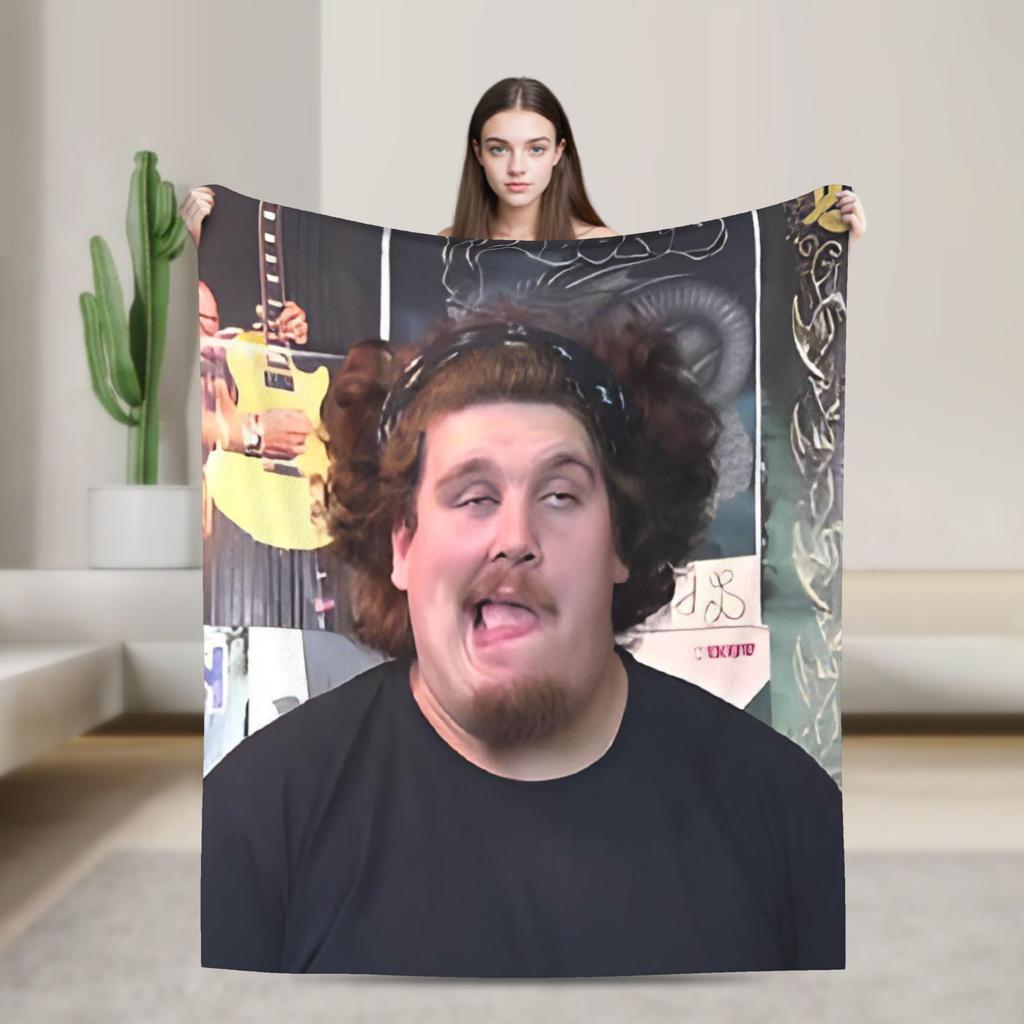 Drachenlord Meme Poster Rainer Winkler Flannel Blankets Winter  Soft Bedding Throws Bedroom Print Bedspread Sofa Bed Cover