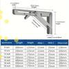2PCS Sturdy Steel Folding Shelf Brackets Wall-Mounted Design for Workbench Table, Table Shelves Angle Bracket Home Hardware