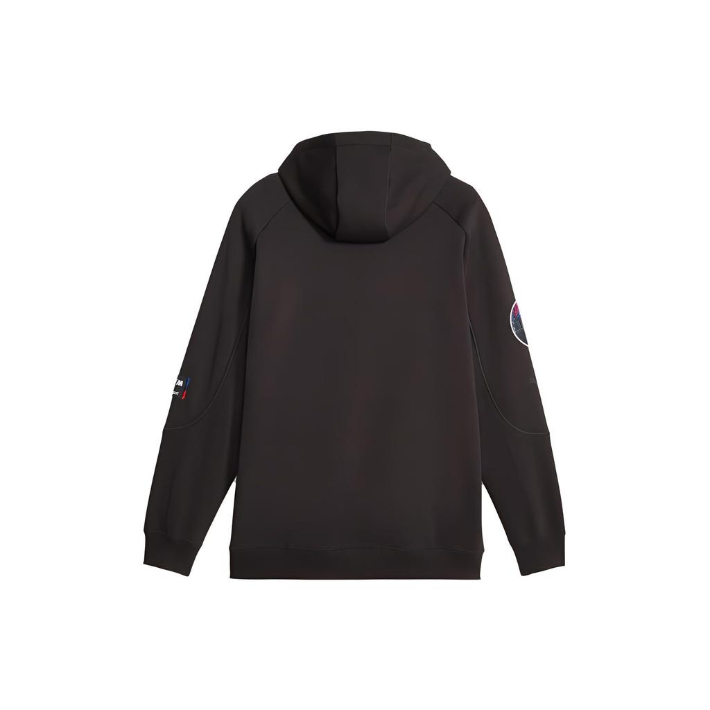 Puma Solid Color Logo Fitted Long Sleeve Hoodie Men Hoodies Black 621073-01