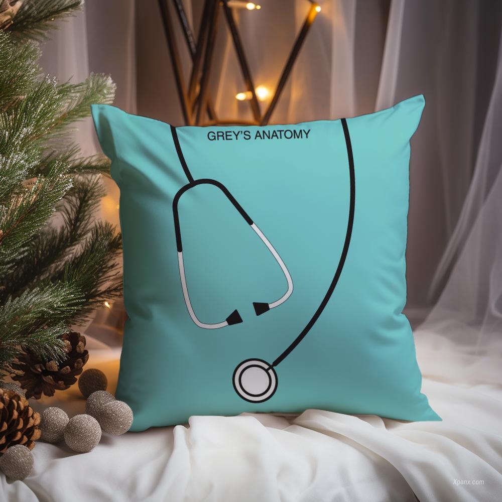 G-Greys Anatomy Cushion Cover Premium Comfort Reversible Pillow Cove -Two in One Design for Any Room & Car Interior
