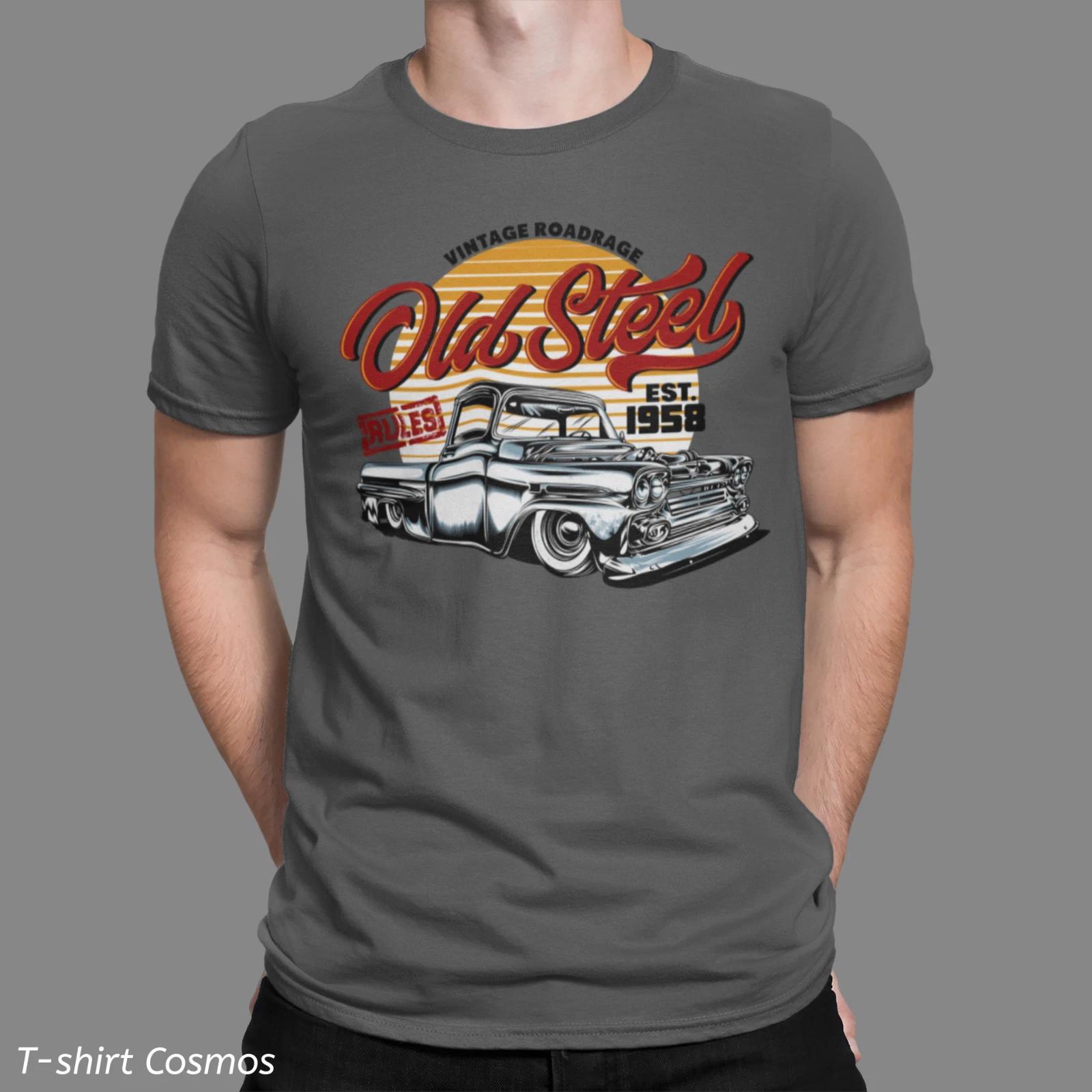 Retro Old steel truck Car T-Shirt, classic car, Dads gift, old school M