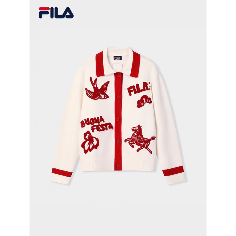 Fila Women's Blush Towel Embroidery Knitted Cardigan