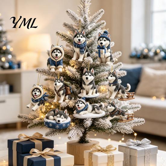 Holiday Gift 2026 Dog Christmas Advent Calendar, 24-Day Ornaments Countdown Calendar with 24 Day Box Pcs 2D Acrylic Figures for Lovers, Home