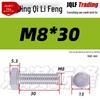 201 Stainless Steel Hex Head Full Thread Bolt: Wear & Corrosion Resistant, M4-M14 for Aerospace Machinery