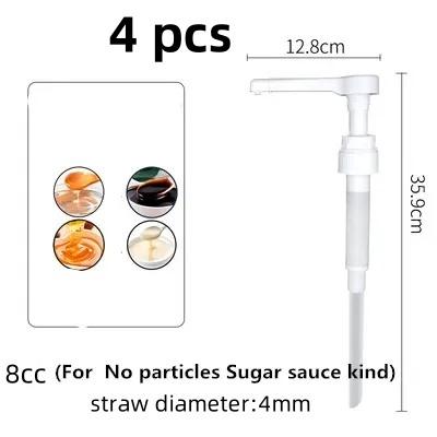 1600ml Transparent Coffee Syrup Bee Drip Double Scale Storage Dispenser Pump Bottle Squeeze Milk Bottle Honey Jar Container