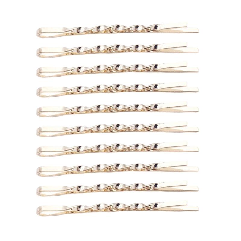 Creative Twisted Bobby Pins Hair Clip for Girls Kid Barrettes Sparkling Golden Handmade Hairpins Lovely Hairpin