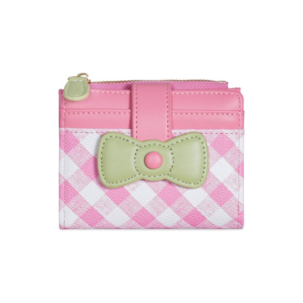 Portable Checkered Bow Wallet Multiple Card Slots Dopamine Card Bags Coin Purse Gifts