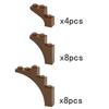 MOC Plants Accessories Bricks 3471 2435 6064 3778 City House Trees Pine Prickly Bush Green Grass Military Building Toys