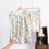Women's Summer New Sweet Fly Side Cotton Short-sleeved Shorts Suit Large Size Loose Leisure Rayon Home Wear Pajamas