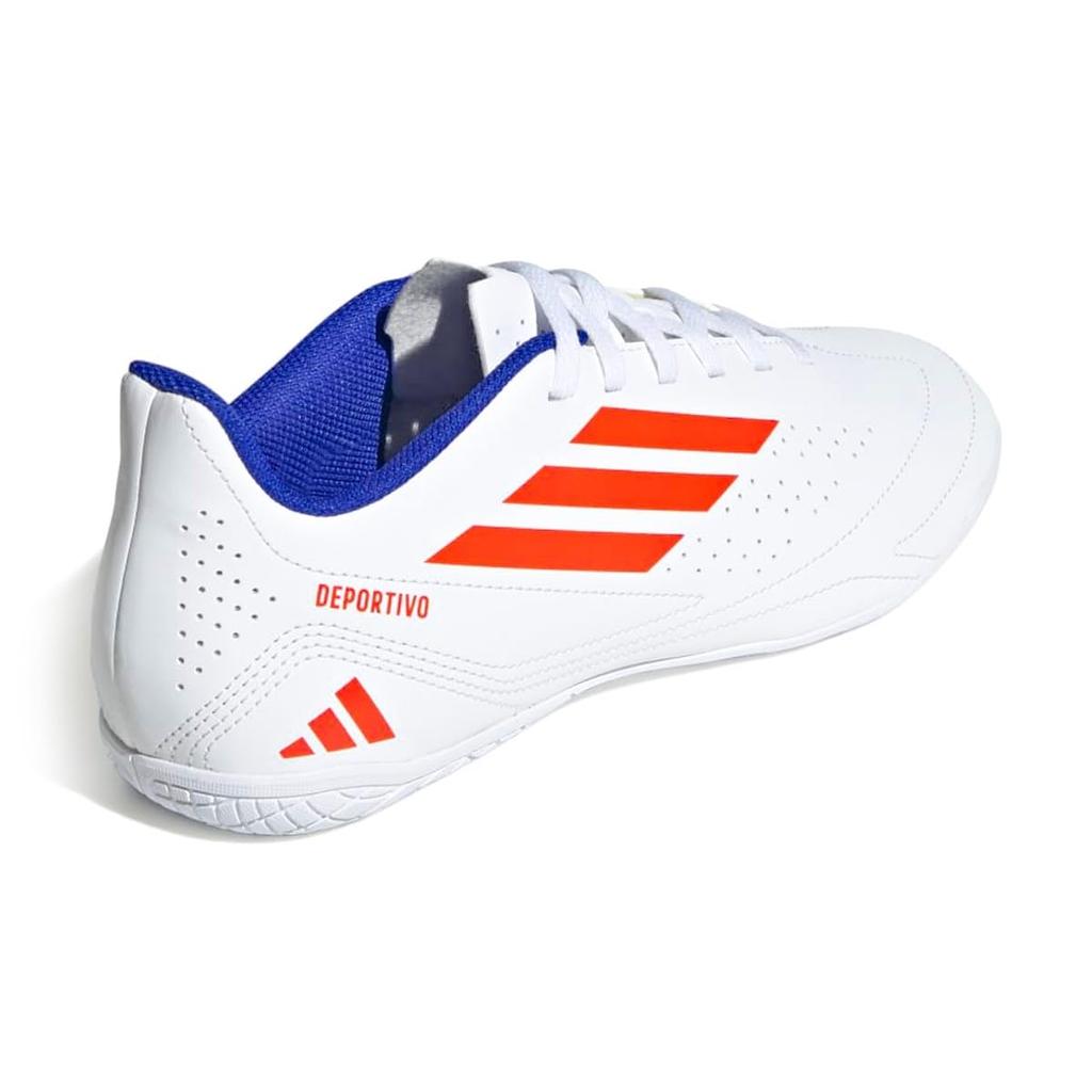 Adidas Deportivo IIIIN Futsal Unisex Adult Footwear Blue Size Cm Shoes, NIR28, White/Solar Red/Lucid (IF1403), 28.0