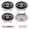 4Pcs 60mm For Car emblem Wheel hub Center Cap Badge covers sticker Decals Styling For Toyota Corolla RAV4 LEVIN Yaris C-HR Camry