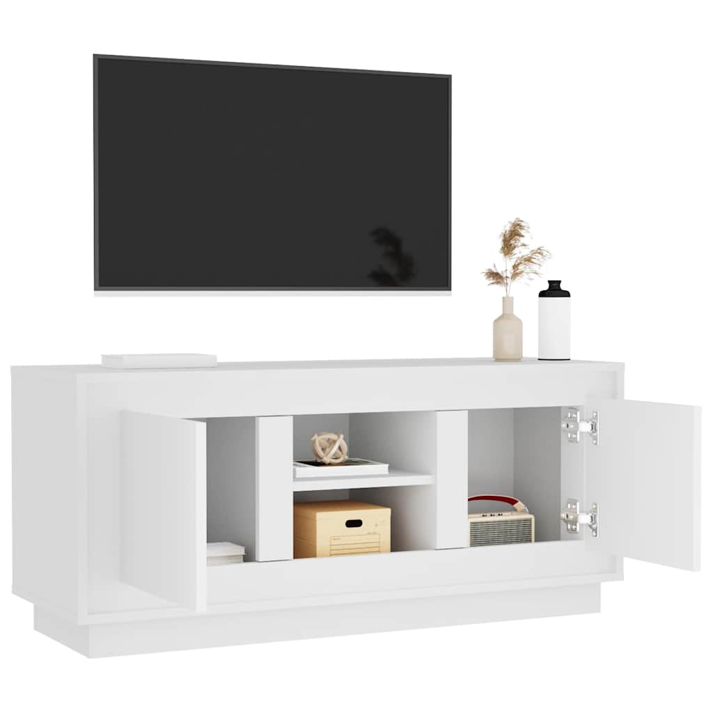 Vidaxl TV Cabinet, White, 102X35X45 Cm, Wood-Based Material