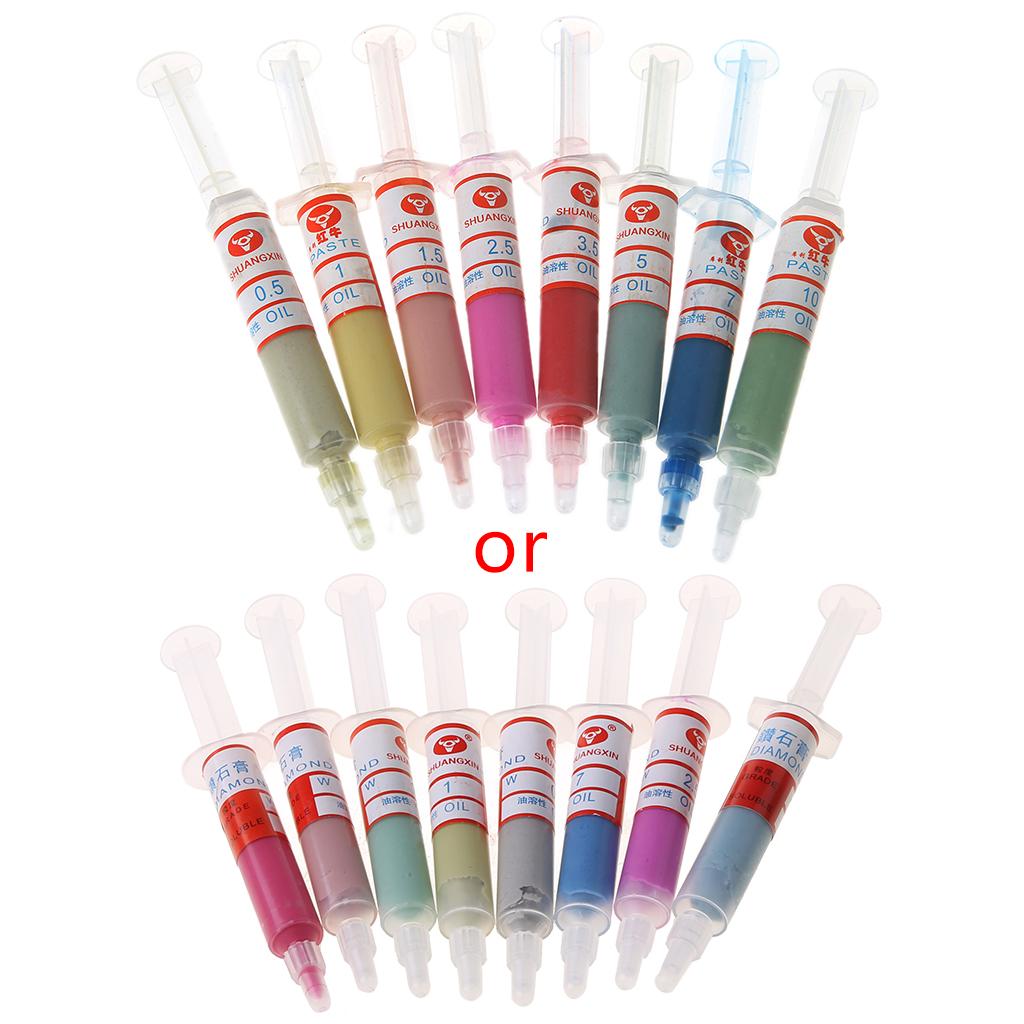 

Набор из 8 алмазных полировальных паст, набор шприцев 0,5-10 микрон