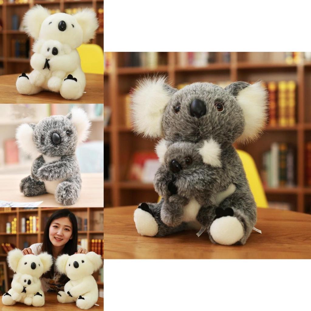 Adorable Koala Bear Plush Toys Featuring Sitting Mother And Baby Stuffed Dolls