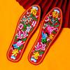 Summer Cotton Embroidered Insoles for Men and Women - Thick, Sweat-Absorbing, Wedding Celebration Design