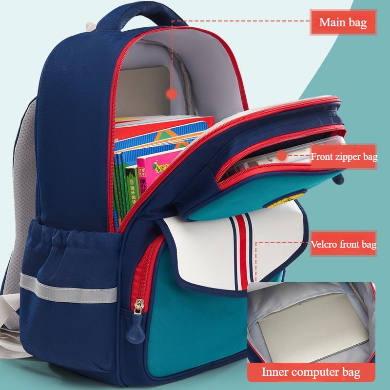 Trendy England School Bags for Primary School Students Grade 1-3-6 Scientific Spinal Protection Oxford Waterproof Backpack Unisex Multi-layer Book Bag